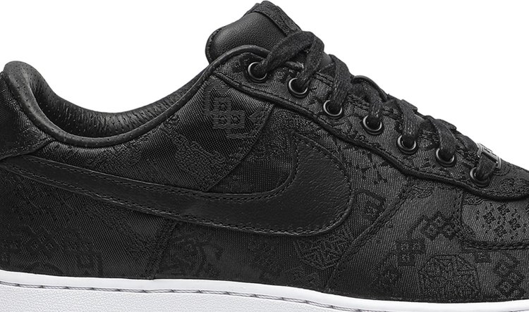 Fragment Design x CLOT x Air Force 1 Black Silk