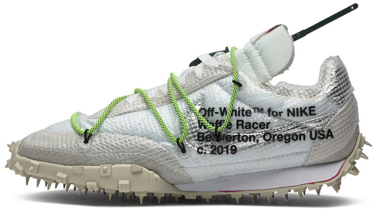 Off White x Wmns Waffle Racer Electric Green