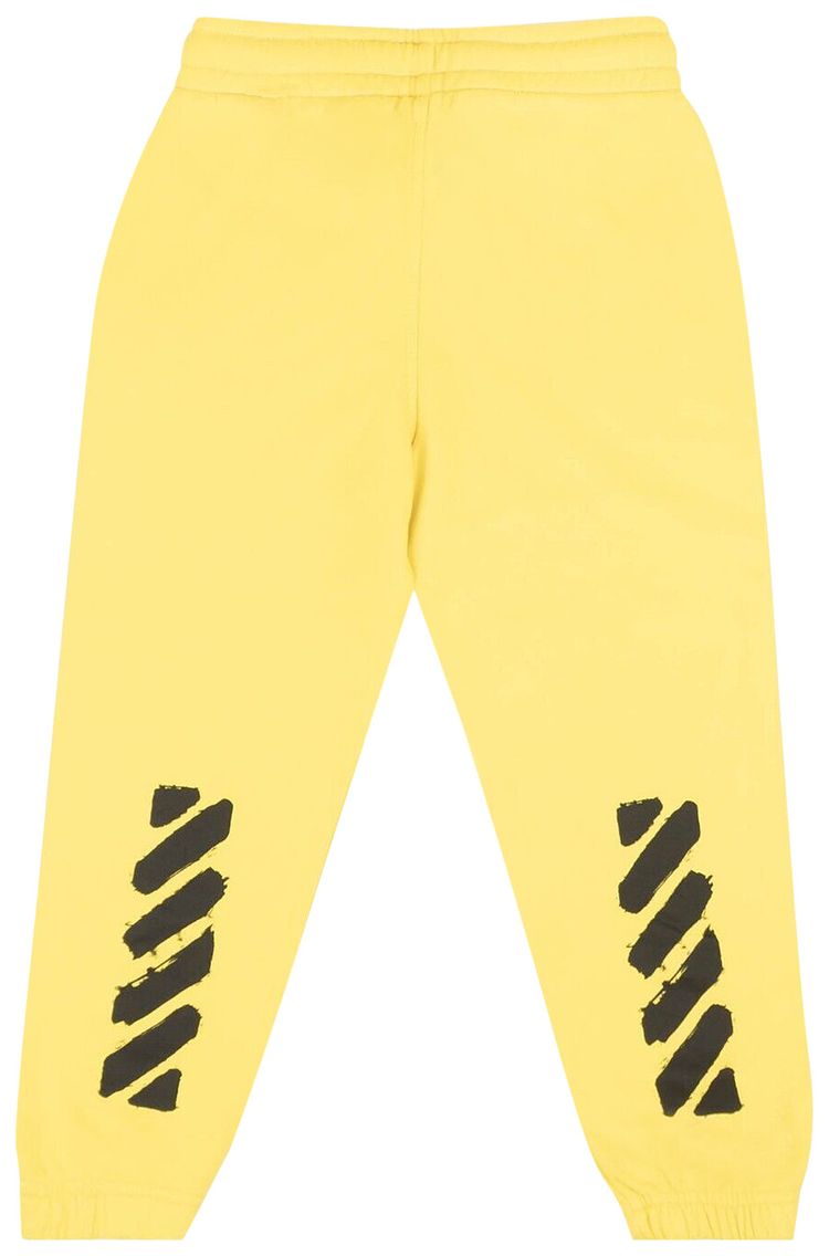 Off White Script Logo Sweatpants Yellow