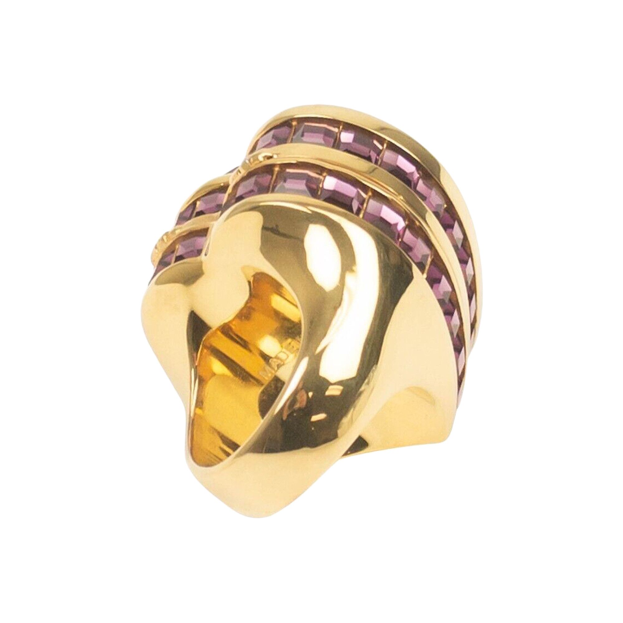 【感謝価格】 Buy Ambush 0 12112113 - 'Gold/Pink' Ring Crystal Box Heart アクセサリー