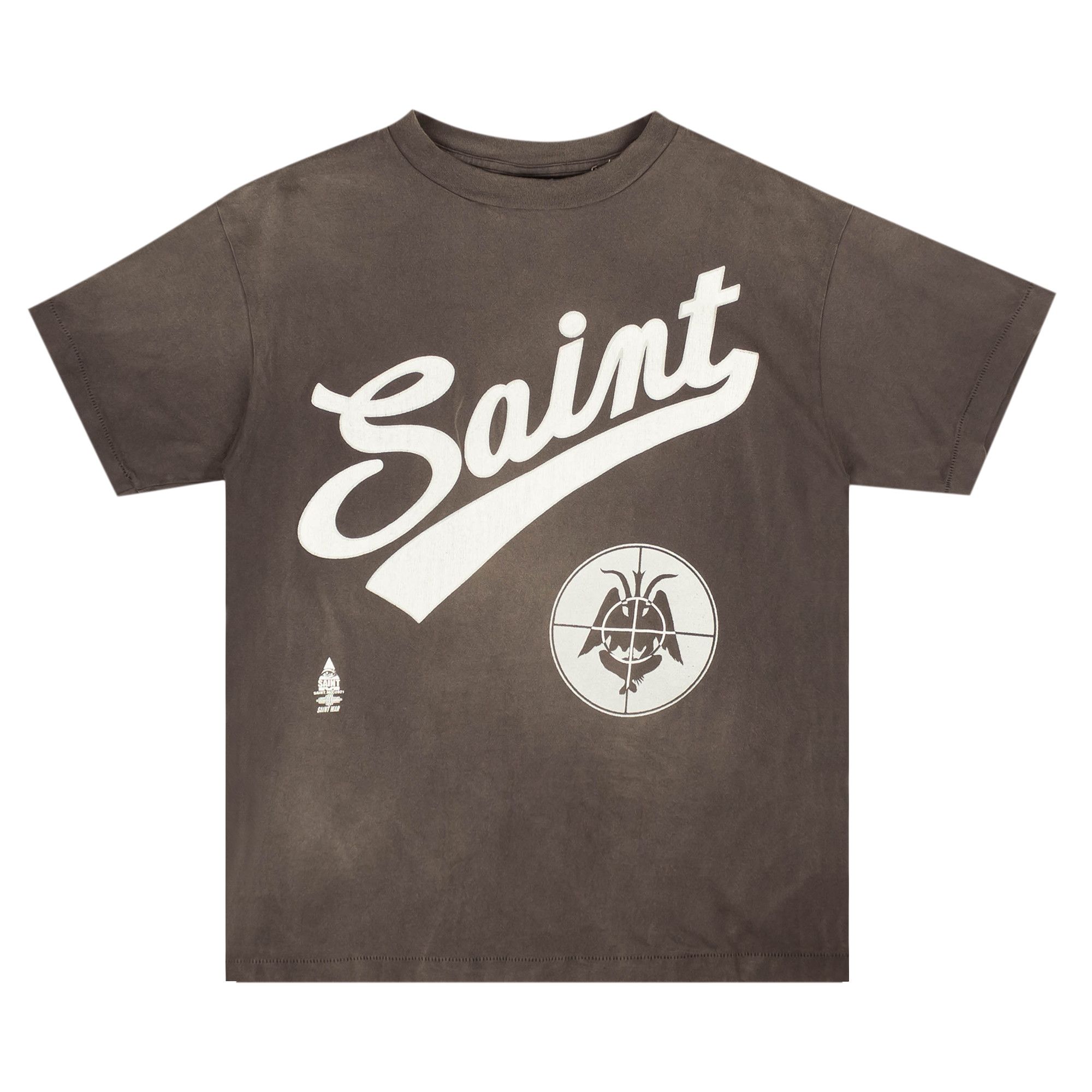 Buy SAINT Mxxxxxx Aged Focus Short-Sleeve T-Shirt 'Grey' - SM A21