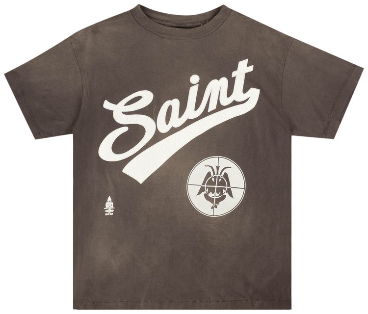 Saint Michael Aged Focus Short Sleeve T Shirt Grey