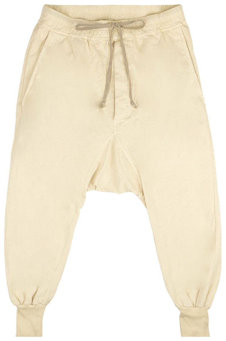 Rick Owens DRKSHDW Natural Prisoner Drawstring Sweatpants Cream