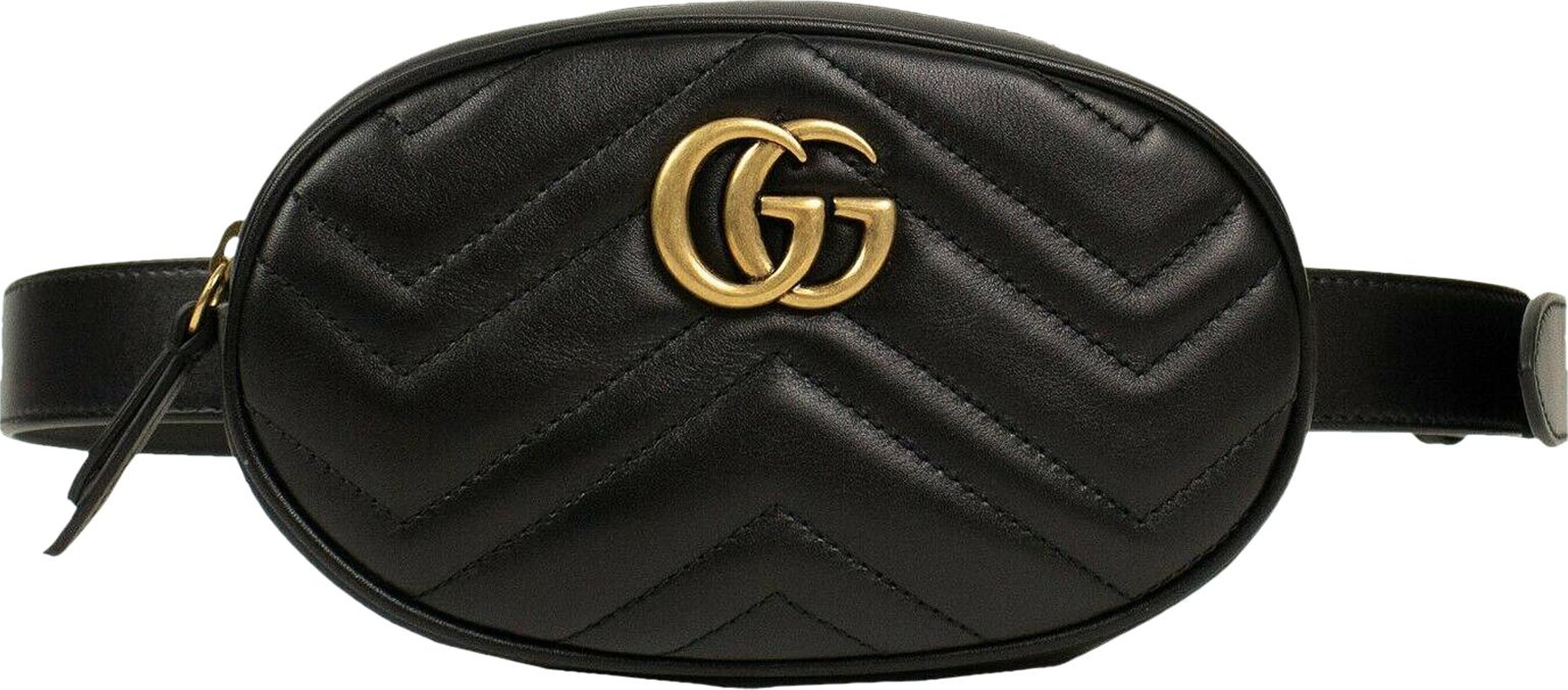 Buy Gucci Quilted Leather GG Marmont Matelassé Belt Bag 38/95 'Black ...