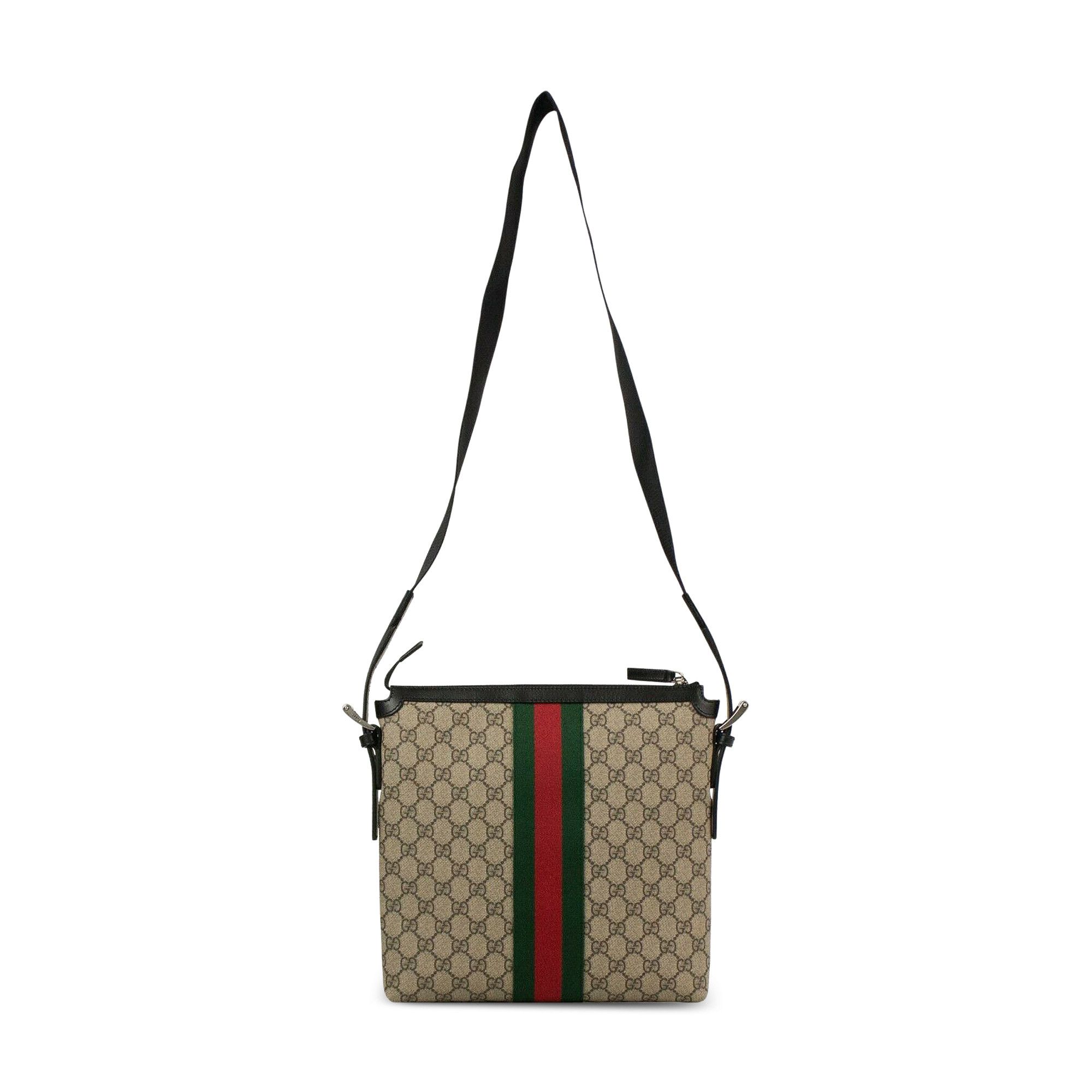 Buy Gucci Cotton Supreme Ophidia Web GG Flat Medium Messenger Bag Brown 471454 493075 GOAT UK