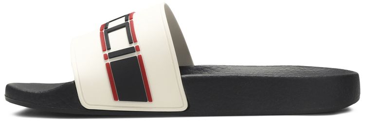 Gucci Stripe Rubber Slide Ecru