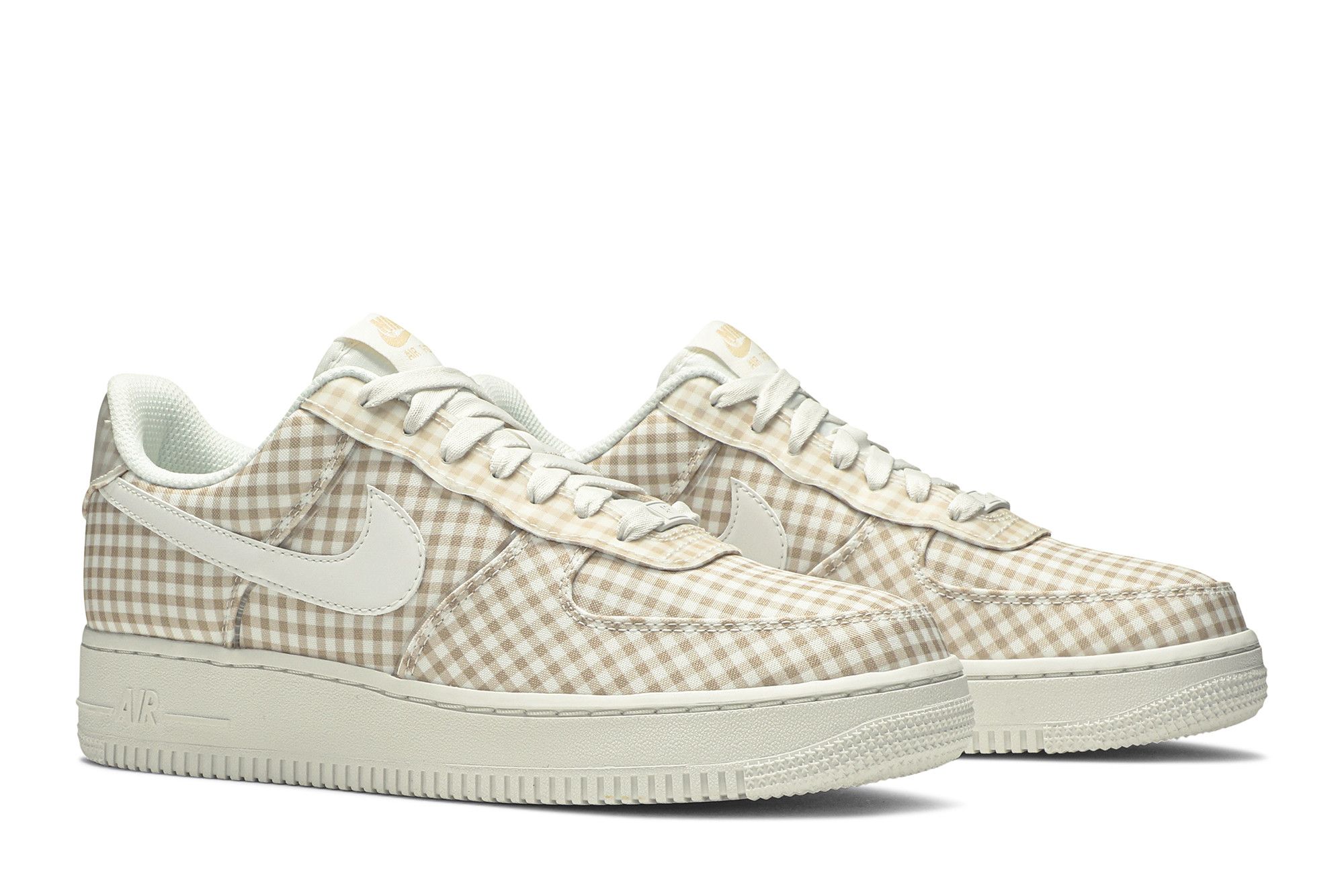 Size 10.0 Wmns Air Force 1 Low QS Gingham Pack Beige