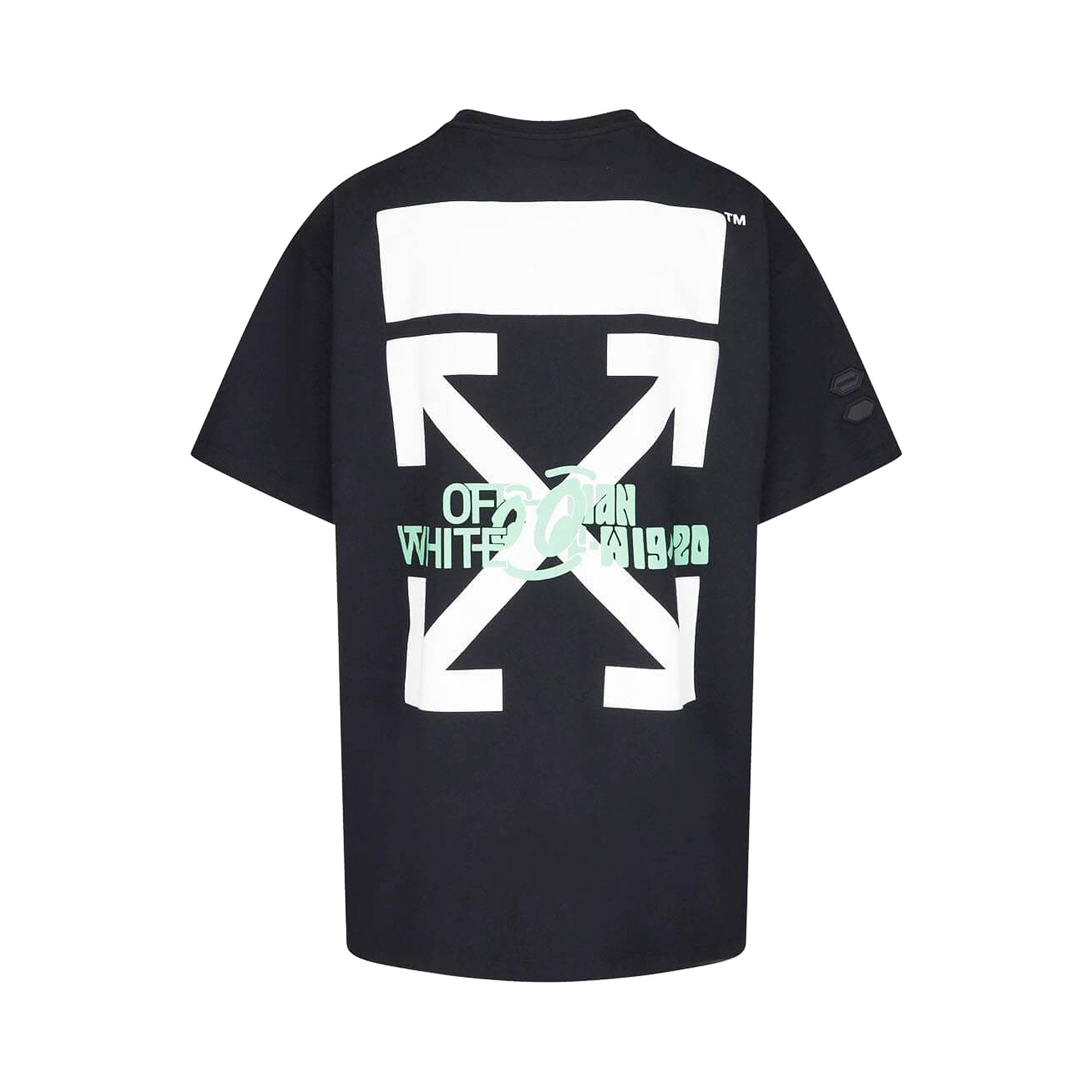 Buy Off-White Waterfall Short Sleeve Over Tee 'Black / Multicolor