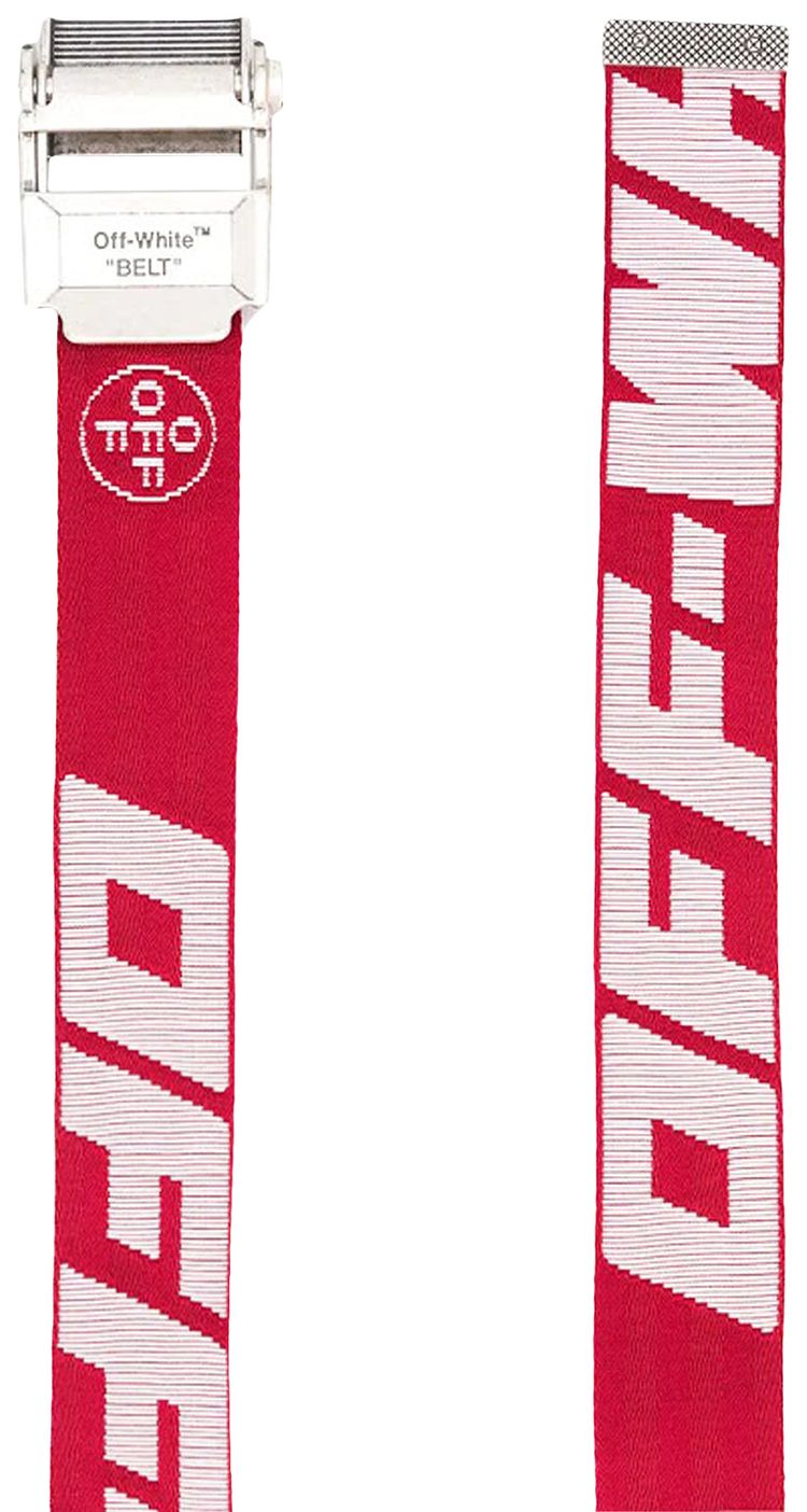 Off White 20 Industrial Belt Short Red