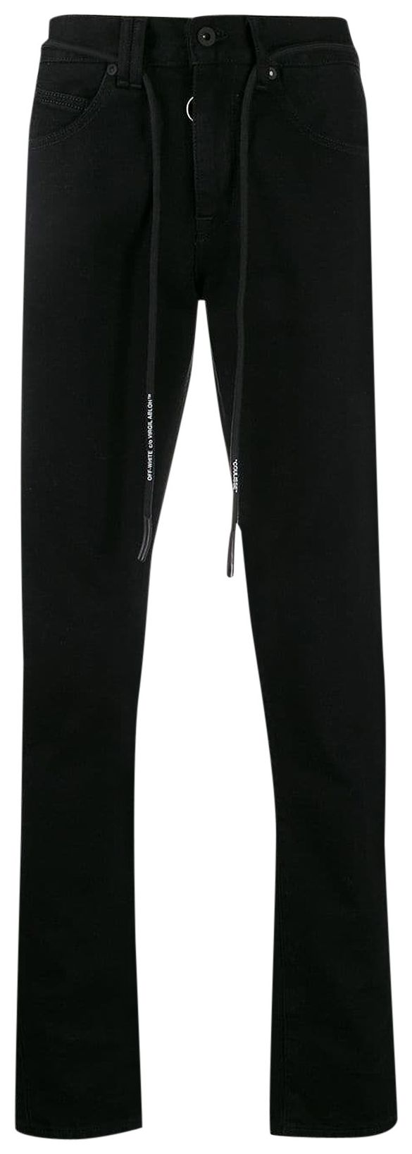 Off White Slim Bleached Jeans Black