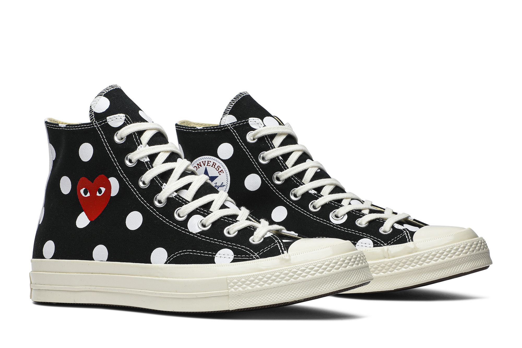 Buy Comme des Garcons x Chuck Taylor All Star 70 Hi Black Polka Dot 157250C GOAT