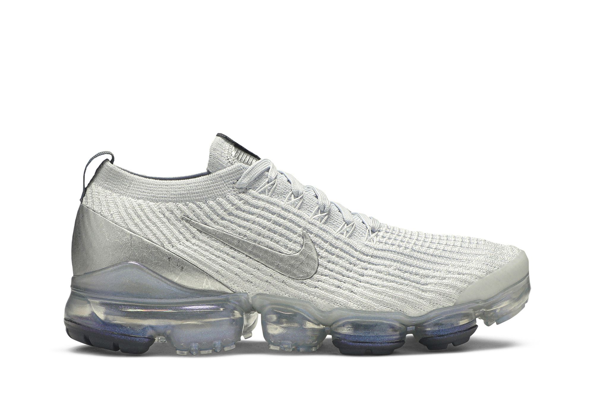 Vapormax flyknit 3 white metallic silver top