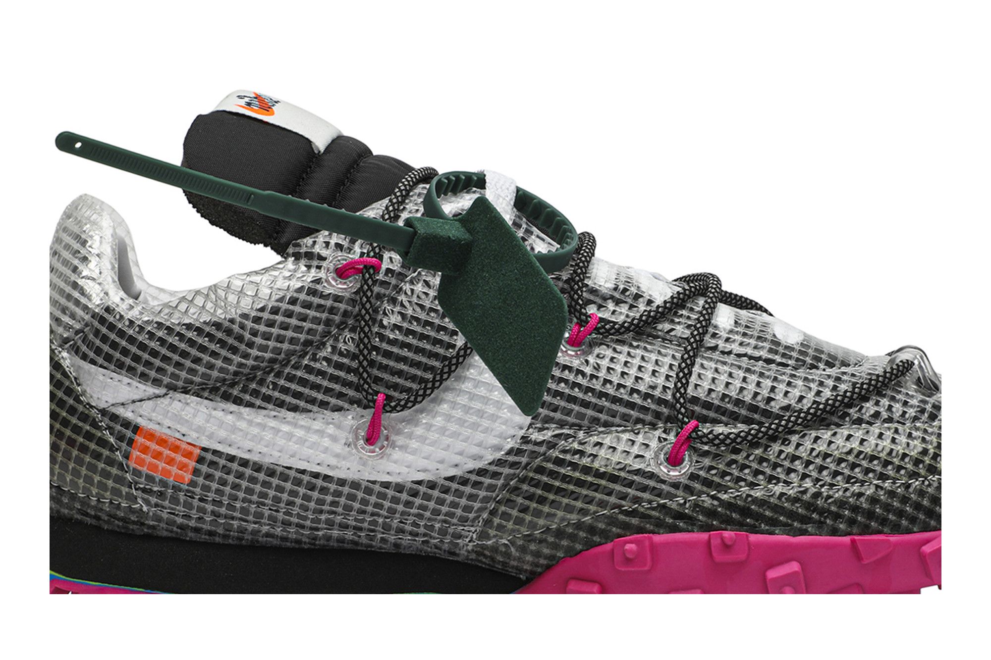 Size 11.0 Off-White x Wmns Waffle Racer 'Fuchsia'
