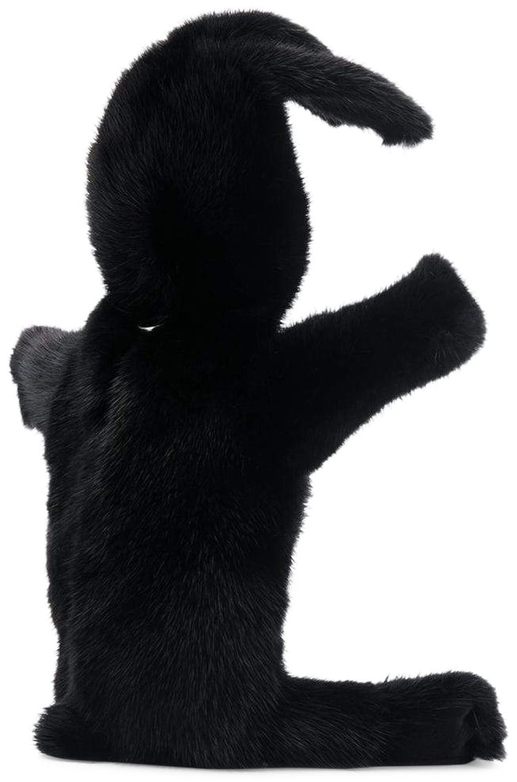 Rick Owens Hun Mink Fur Fat Bunny Black