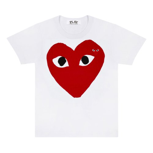 Buy Comme des Garçons PLAY Heart Emblem T-Shirt 'White' - AZ T025 051 1 ...
