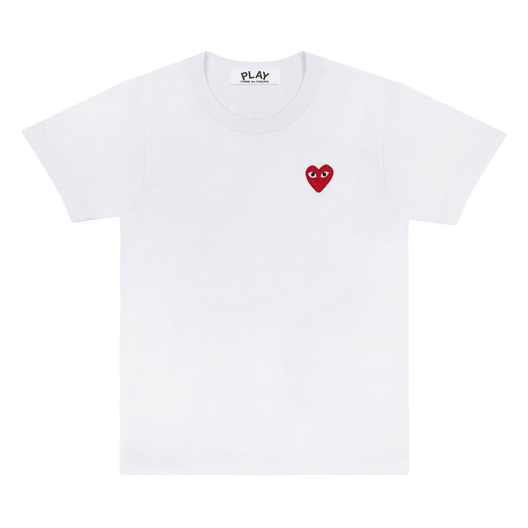 Comme des Garcons PLAY Heart Logo T Shirt White