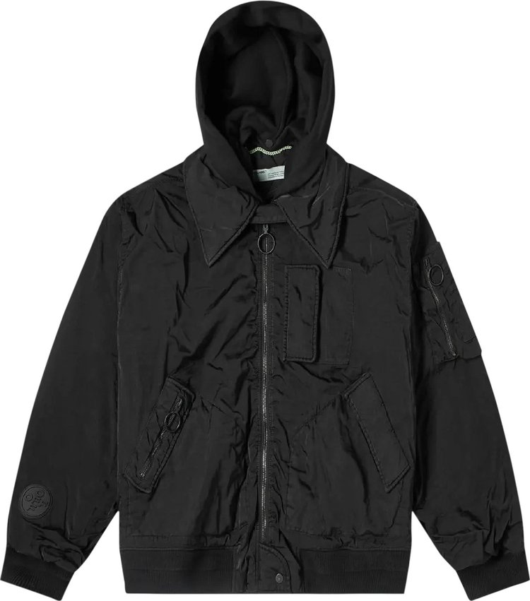 Buy Off-White Arrow Bomber Jacket 'Black' - OMEH006E19E160241091 | GOAT