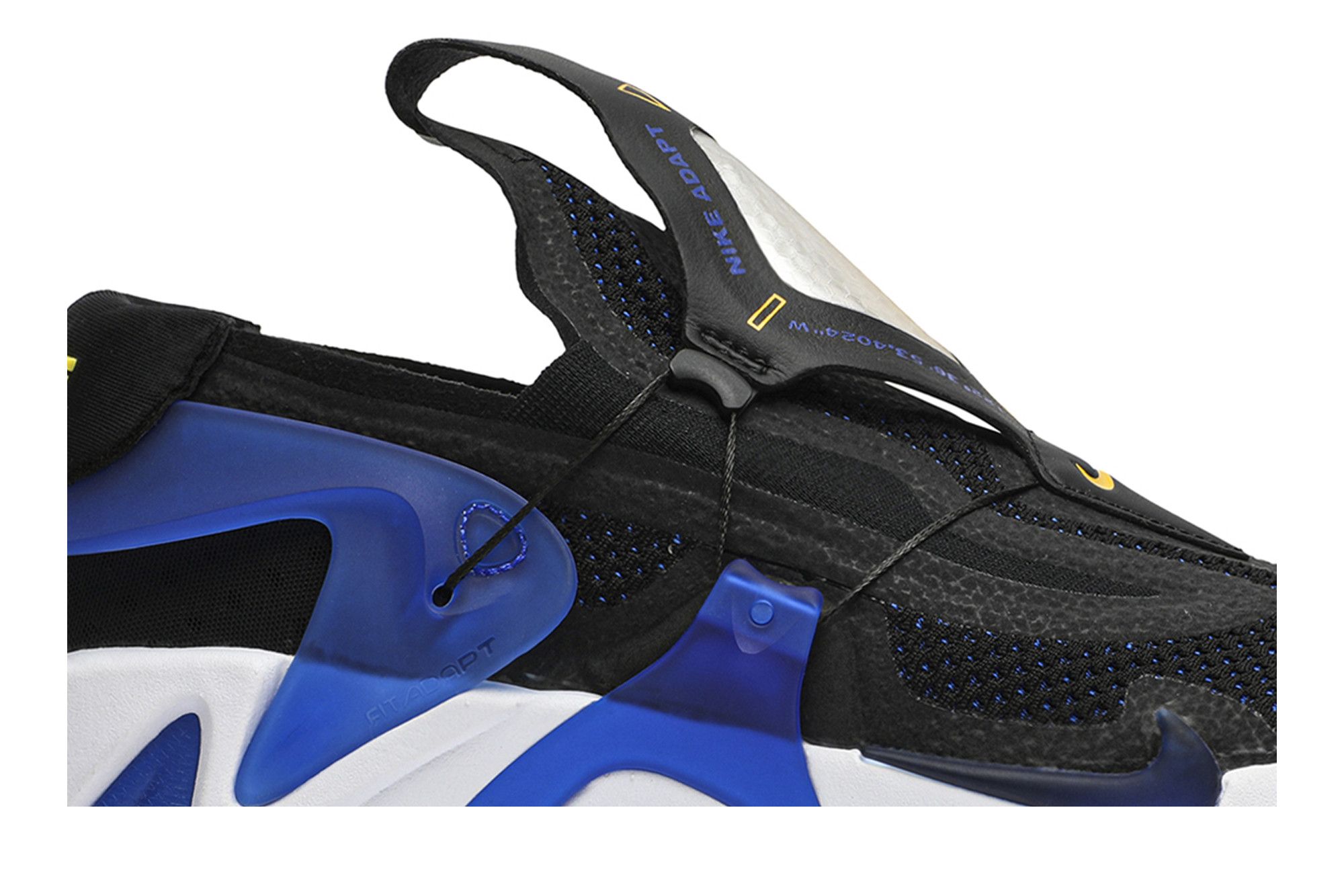 Nike adapt huarache black racer blue online