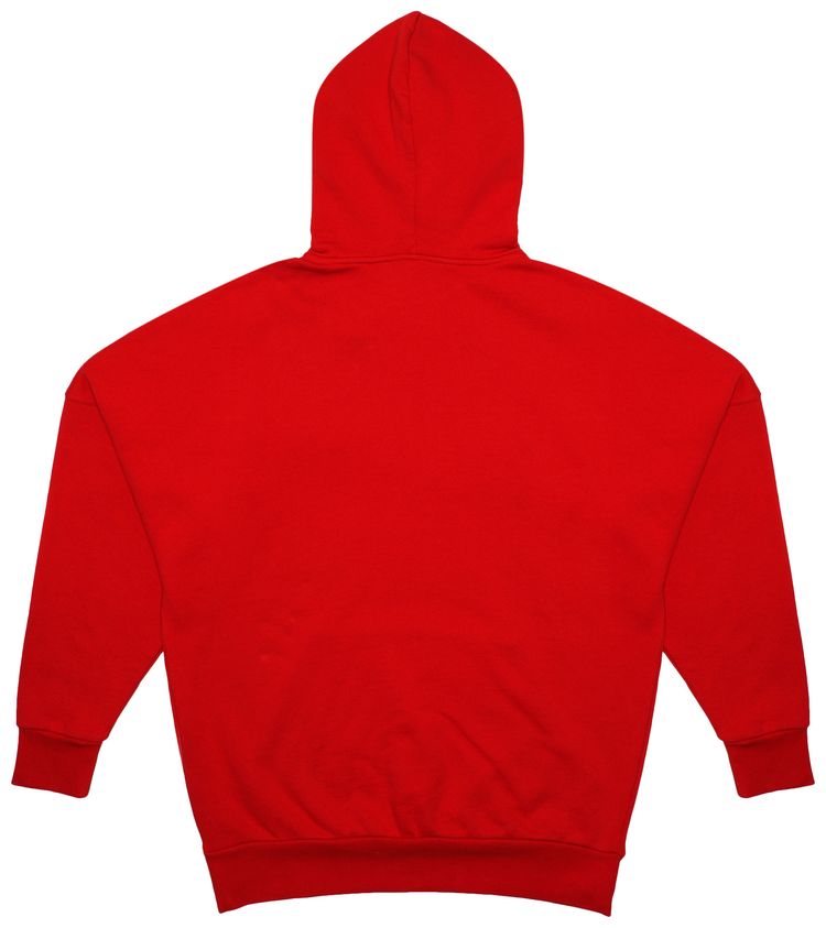 Palm Angels Front Over Logo Hoodie Red