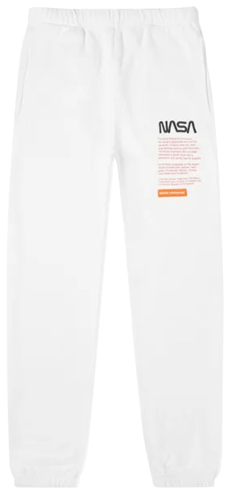 Heron Preston Nasa Facts Sweatpants White