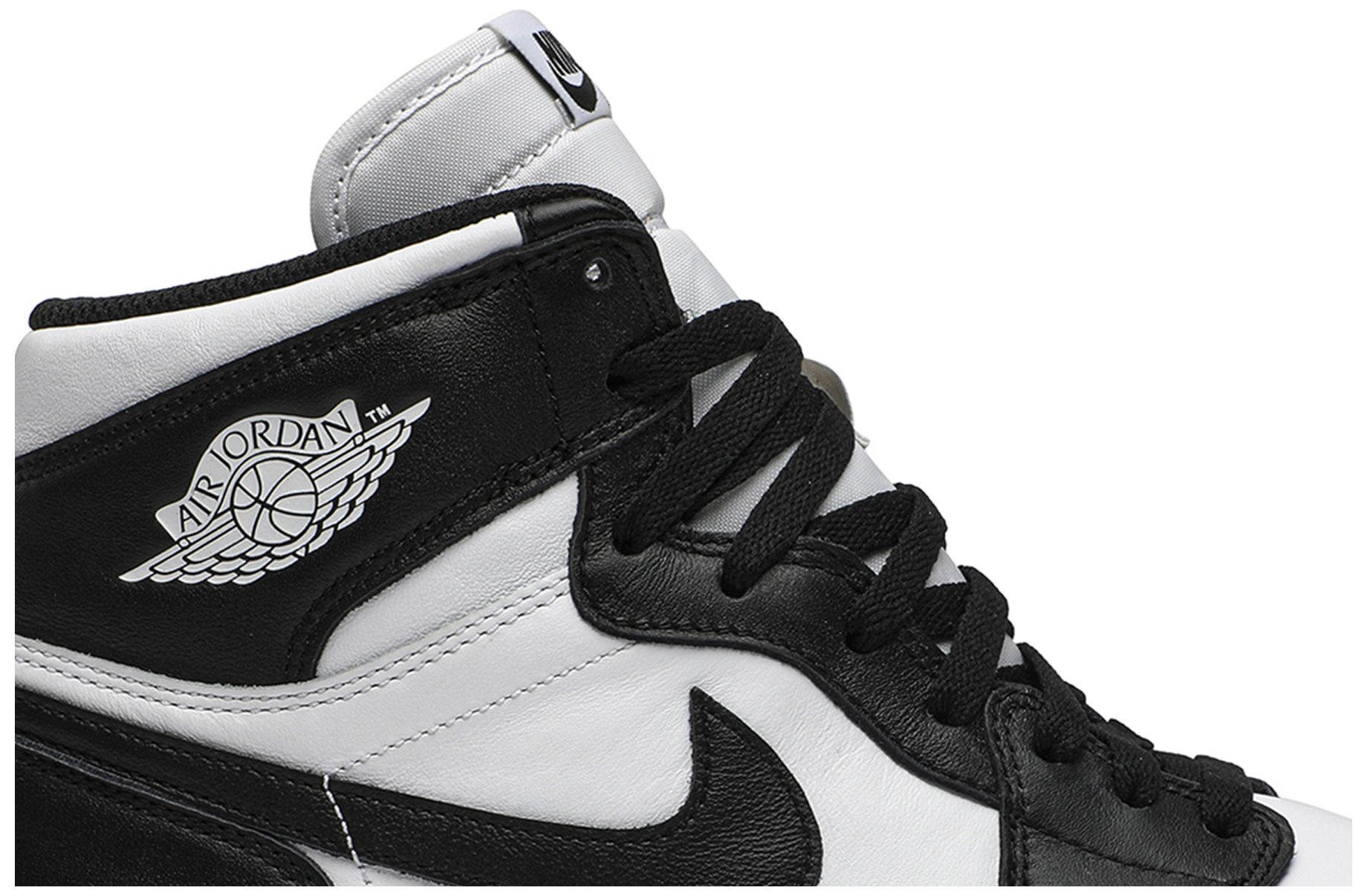 mens air jordan 1 retro high og black toe white