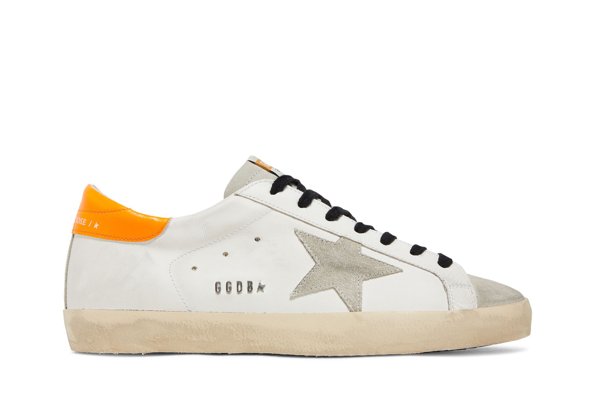 Golden Goose Superstar White Orange Fluo