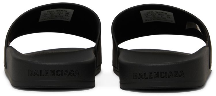 Balenciaga Wmns Pool Slides Black Glow