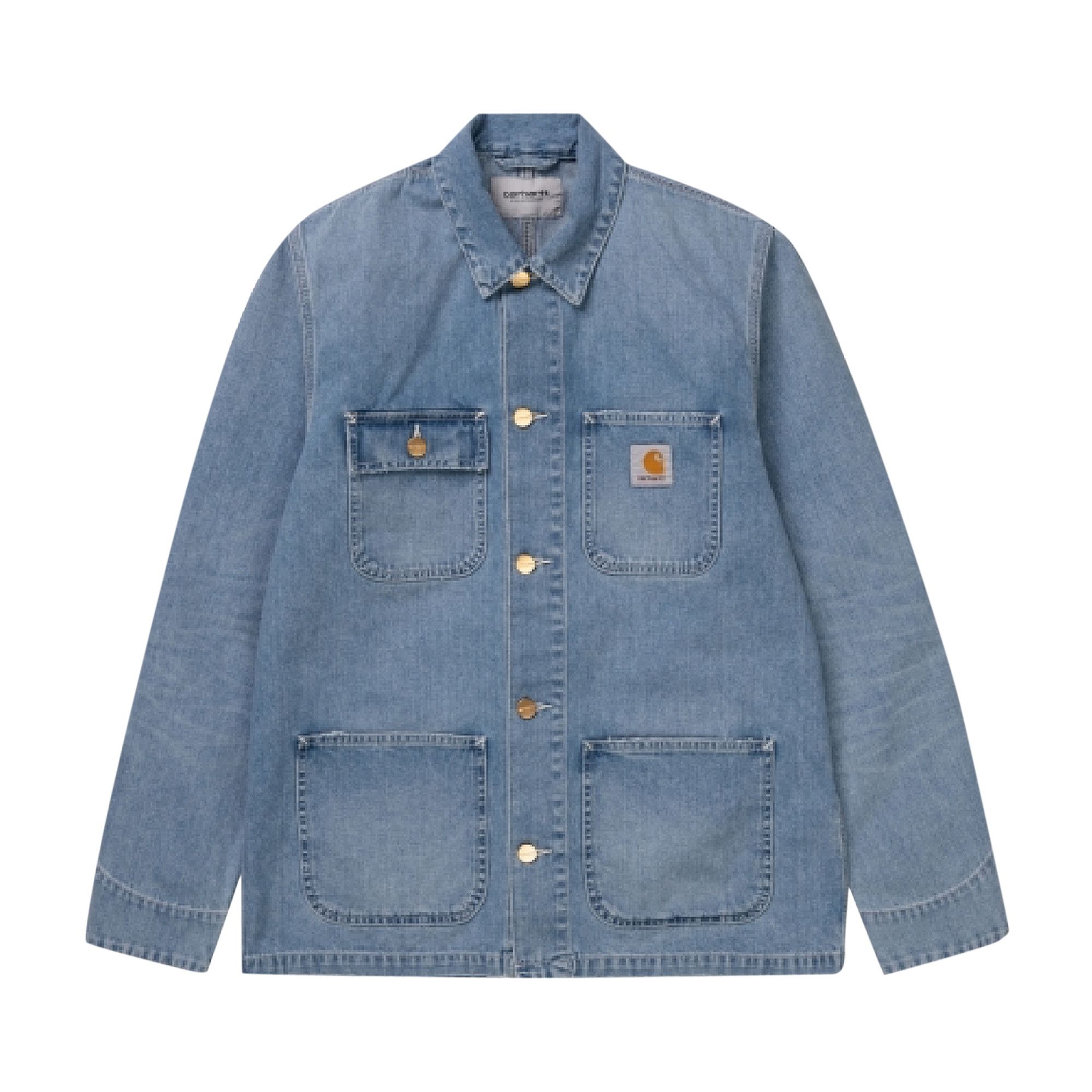 Carhartt wip michigan 2025 chore coat denim