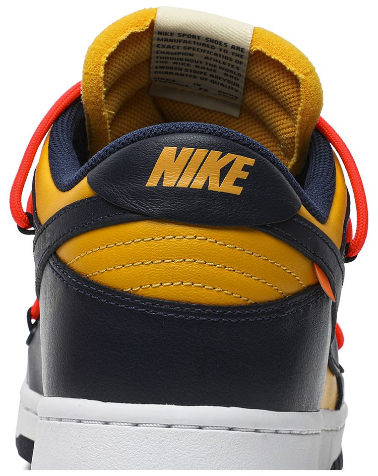 Off White x Nike Dunk Low University Gold