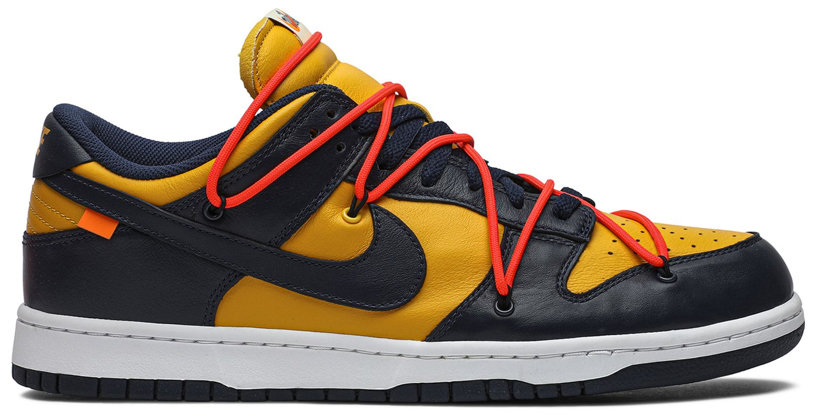 nike off white dunk low university gold