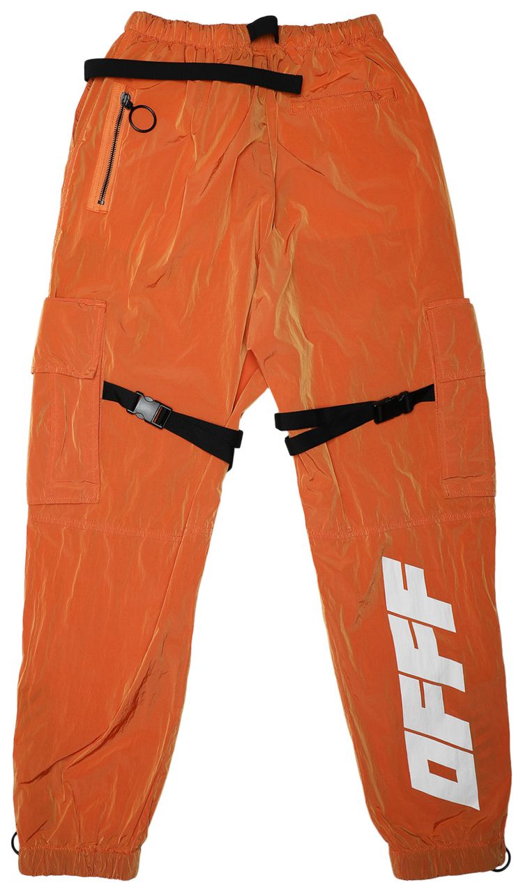 Off White Parachute Cargo Pant Orange