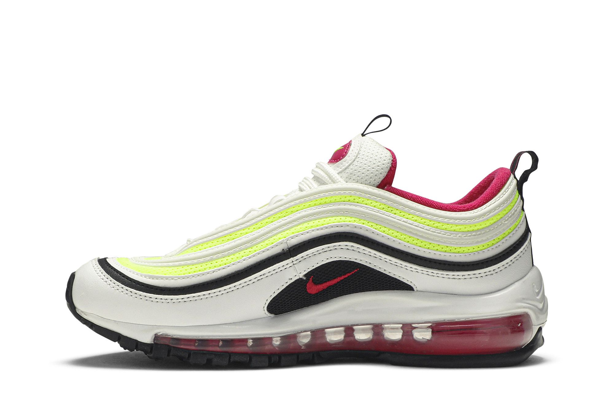 nike air max 97 white black volt rush pink