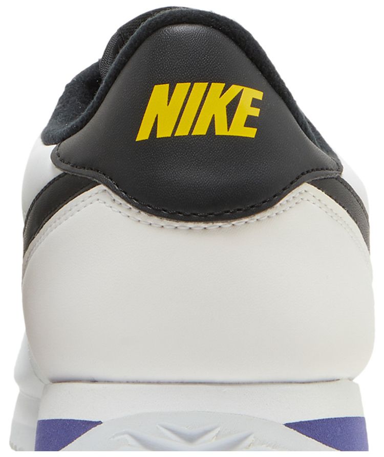 Nike Cortez Basic Leather White Black Amarillo