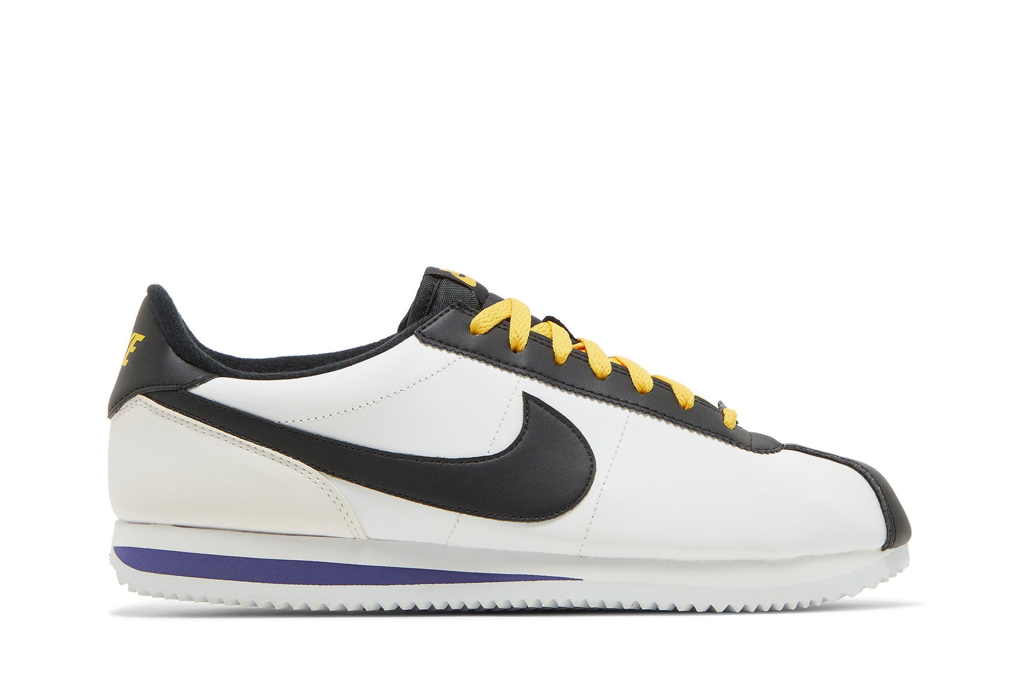 Cortez Basic Leather White Black Amarillo