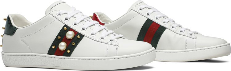 Gucci Wmns Ace Studded White