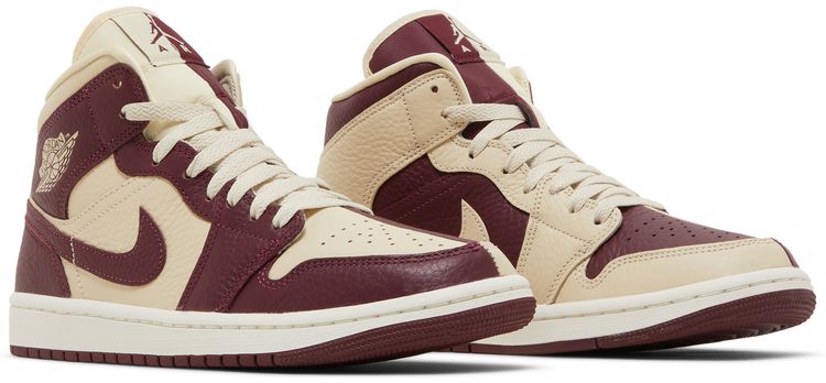 Wmns Air Jordan 1 Mid SE Split   Beach Cherrywood