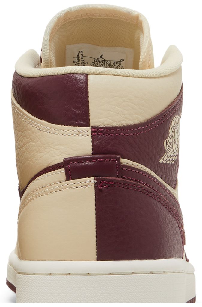 Wmns Air Jordan 1 Mid SE Split   Beach Cherrywood