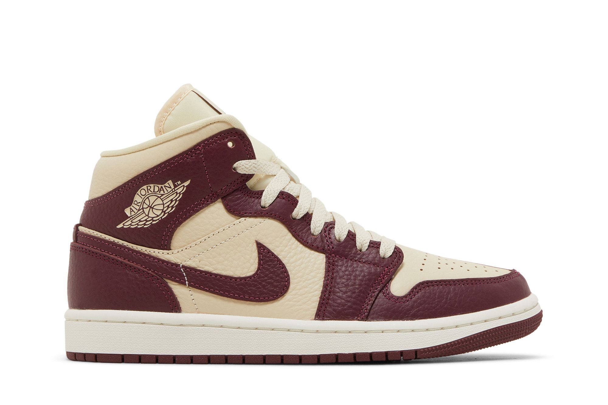 Jordan 1 mid maroon sale