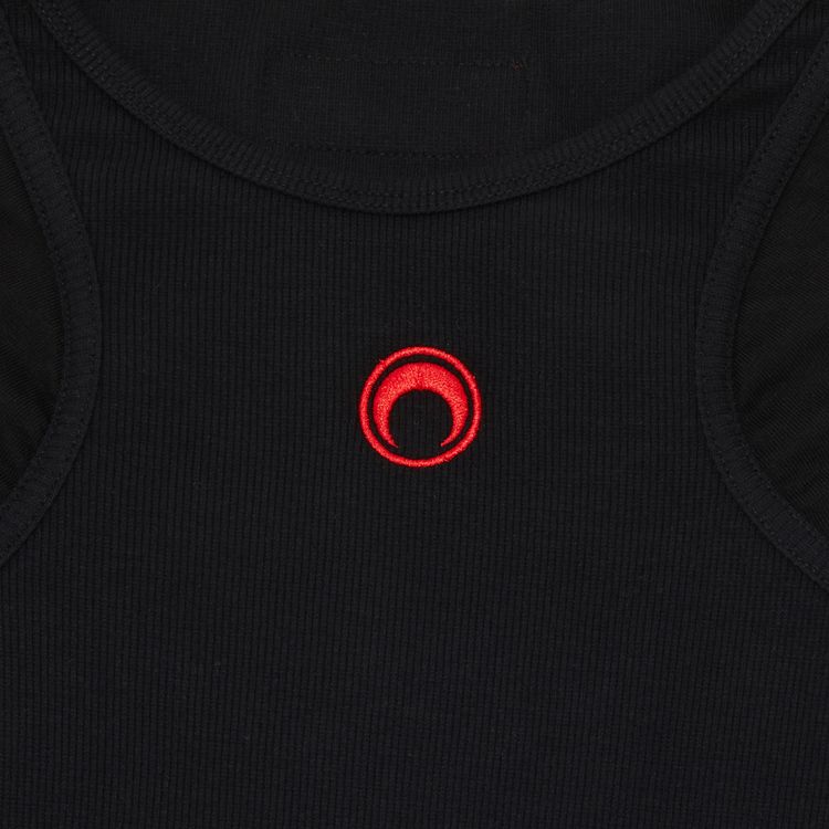 Marine Serre Low Cut Ribbed Bodysuit Black