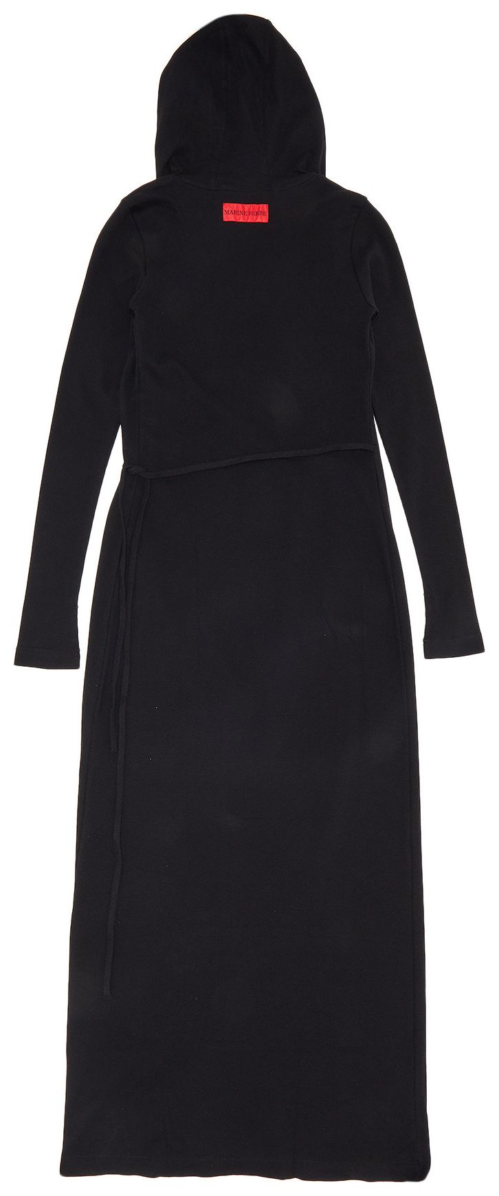 Marine Serre Cache Coeur Hoodie Dress Black