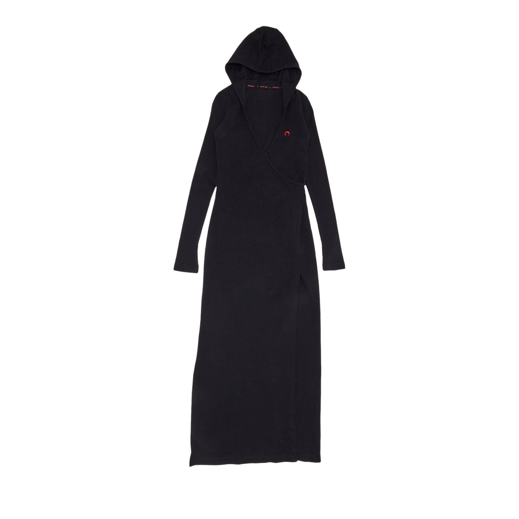 Buy Marine Serre Cache Coeur Hoodie Dress 'Black' - D155FW22W VIA3612X2RIB  00 | GOAT