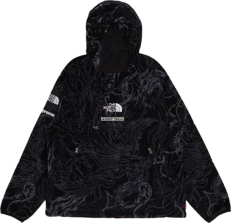 Supreme x The North Face Steep Tech Fleece Pullover 'Black Dragon'