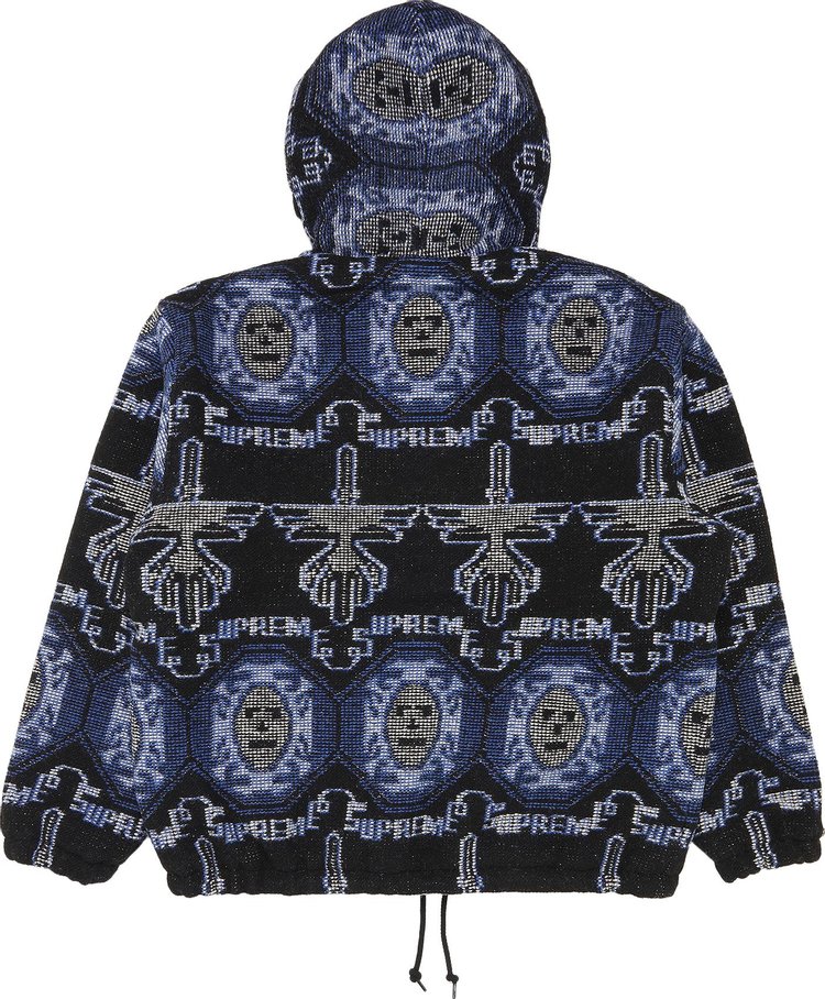 Supreme Woven Hooded Jacket Blue