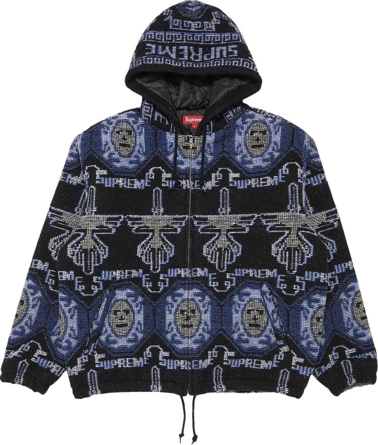 Supreme Woven Hooded Jacket Blue