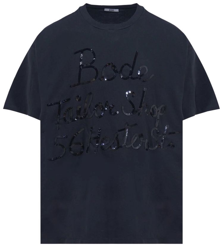Bode Tailor Shop Tee Black