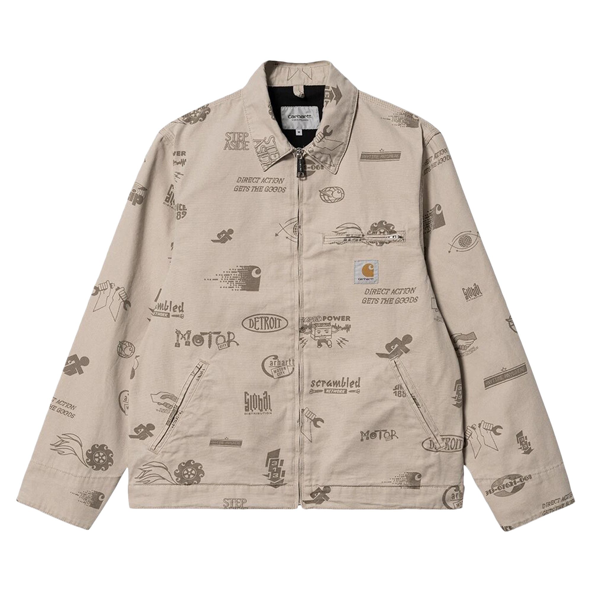 Buy Carhartt WIP Motor City Detroit Jacket 'Motor City Print/Wall Storm  Cloud' - I030442 MOTO | GOAT