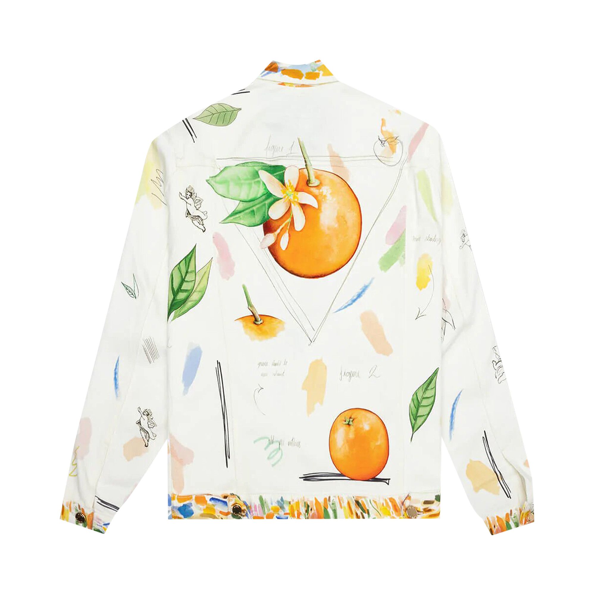 Buy Casablanca Printed Denim Jacket 'Work In Progress' - MF22 JK