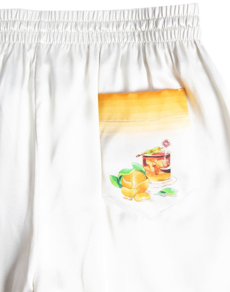 Casablanca Silk Shorts With Drawstrings Panoramique