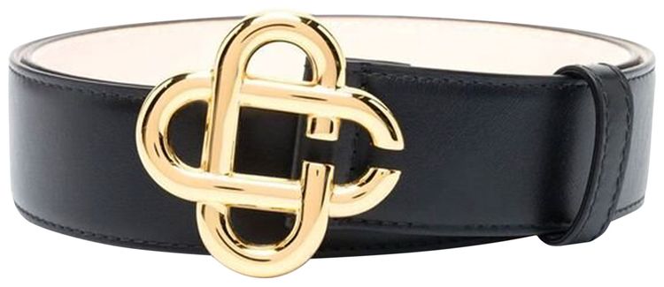Casablanca CC Logo Buckle Belt Black
