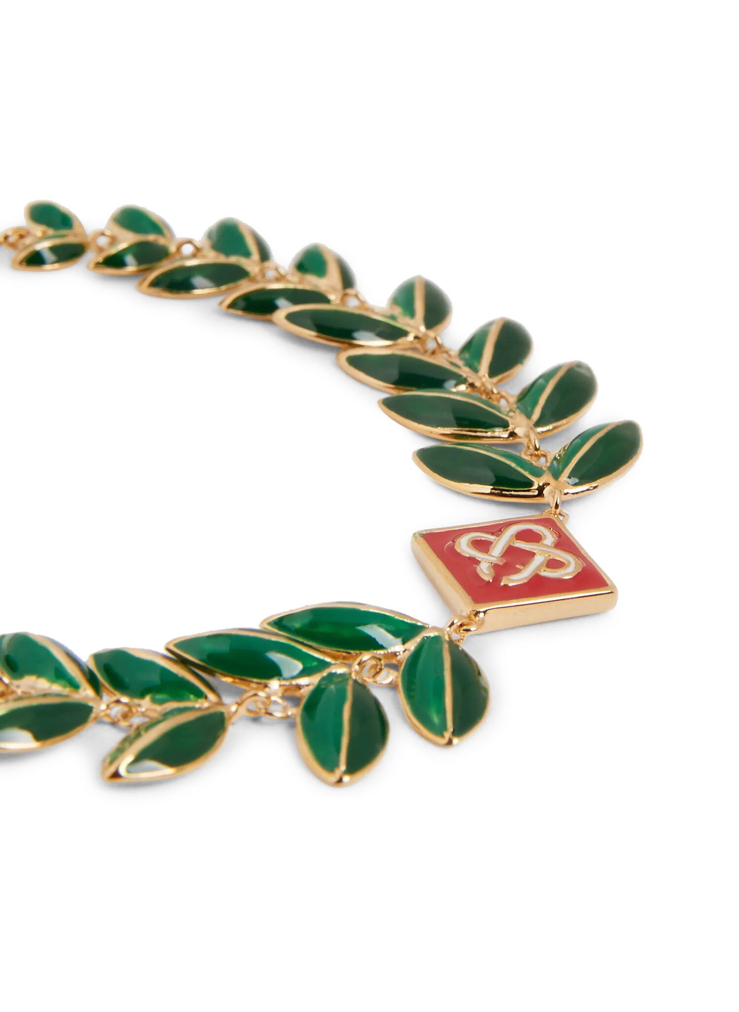 Buy Casablanca Laurel Leaf Bracelet 'Gold/Green/Red' - AF22 JW 090 GOLD |  GOAT